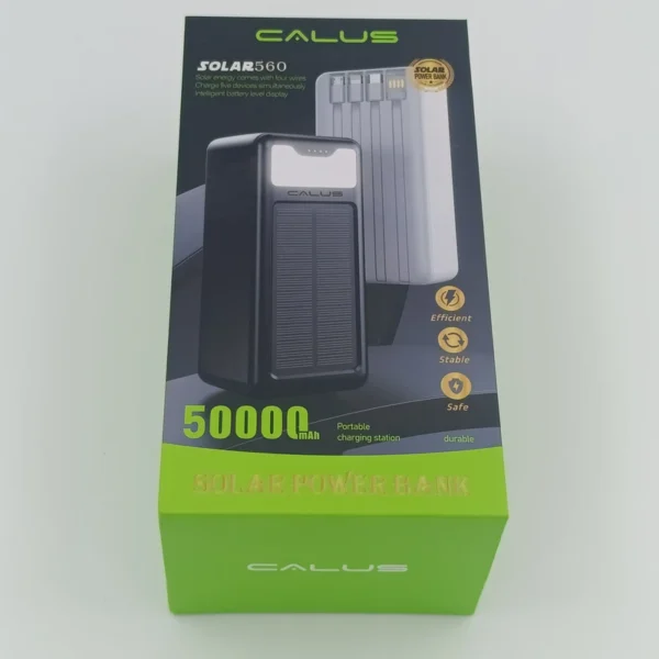 پاوربانک کالوس مدل Solar560 ظرفیت ۵۰۰۰۰ میلی آمپر ساعت